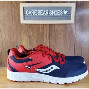 Saucony Cohesion Sport SK264303 Blue Red Running Shoes Lace Up Size 6.5Y WMNS 8